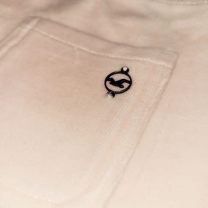 Velour Hollister baby pink flared sweats